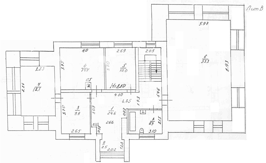 Планировка офиса 133 м², 2 этаж, «пос. Газопровод, 2а»