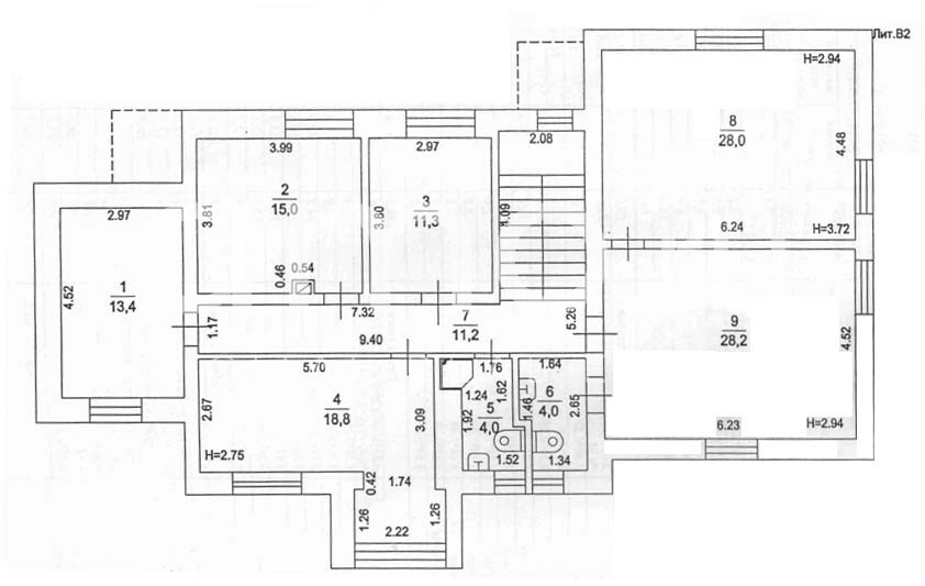 Планировка офиса 133 м², 3 этаж, «пос. Газопровод, 2а»